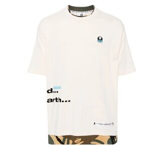 A Bathing Ape Cream Camo Layered Graphic T Shirt Men's Size M New Without Tags